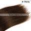 7pcs 20inch 113g asia chinese remy double drawn cuticle intact medium brown silk straight clips in human hair extension