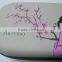 GC---EVA promotional Brown zipper inside silk-print EVA cosmetics case