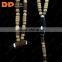 High Quality Unique Design Beads wooden earphones with Microphone Necklace Earphone Necklace Earphone