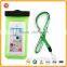 neck holder PVC mobile phone waterproof bags for swimming