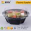 Factory supply PET plastic disposable fruit salad bowl with lid