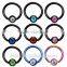 The hot sale Crystal Purple Titanium BCR Captive Ring nose & lip rings