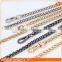 O shape golden metal chain twist curb for shoulder bags