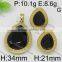 Fashion Hot Selling 14k Gold Jewelry Wholesale With Black and Green Stone