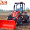 Everun Brand Farming Tools 1.0 Ton Compact Wheel Loader With Mixer Bucket