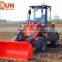 Everun Brand Farming Tools 1.0 Ton Compact Wheel Loader With Mixer Bucket