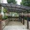 Aluminium frame and solid polycarbonate sheet used carports for sale HX113