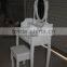 schmenktisch&hocker/home furniture dressing table with mirror and drawers/K/D dresser with stool