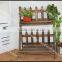 wooden baking finish color flower stand /wood flower rack