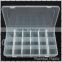 18 Compartment Clear Plastic Removable grids box Rectangular Electronic Components Box Organizer Bin Storage Box