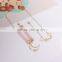 gold love letter moon star charms bracelet gold chain bracelet silk ribbon bracelet