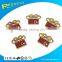 promotional five- interlocked rings shaped badge in hot sale