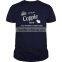 OEM screen printed navy blue t-shirts for man