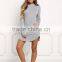 MGOO 2017 New Arrival 100% Cotton Jersey Long Sweater Heather Grey Hooded Split Fashion Long Sleeves Hoodies