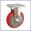 heavy duty polyurethane fixed caster wheels,125mm PU rigid caster,5 inch trolley wheels