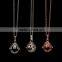 new design brass Pregnant Ball Locket Sweater Necklace with Sponge teardrop shape charms