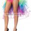 TuTu Neon Rainbow Skirt Tail Gown Dress Tuxedo Ballet Dance Club tutu
