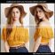 ladies casual tops off shoulder latest design pretty women clothing wholesale
