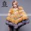2017 European Style Fox Women's Cloak Coat Soft