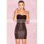 Dress Dropshipping Women's Sexy Strapless Club Hollow out Dress Bodycon 2 Pieces Dress Set