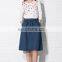 2017 pictures of long skirts and tops a line tall waist denim woman skirt