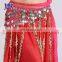 Turkish style shiny beaded Belly dance hip belt with long tassel Y-2027#