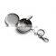 Round shape portable pocket metal cigarette ashtary with keychain