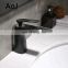 Wash basin single handle black bathroom sink faucet