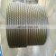 High strength aisi304 316 6x19 1x19 7x7 6x19 stainless steel wire rope 10mm 12mm price per meter