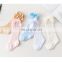 Spanish style bow mid-calf length sock plain color Ultra-thin and breathable Soft sock for baby girl