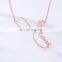 Female Stainless Steel Jewelry Custom Name Necklace Women Clavicular chain 3colors boutique necklaces