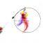 HQP-DMB04 HongQiang Wire Crystal Tube Plush Ball Feather Tassel Cat Teaser Cat Wand Stick Interactive Cat Toy