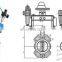 Bundor pneumatic butterfly valve wafer butterfly valve 6 inch butterfly valve