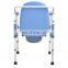 Cheaper steel handicapped folding Portable adult potty chair commode chair