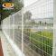 Free sample galvanized triangle bended rolled top mesh fence