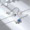 Fine Jewelry 925s Pure Silver Butterfly Designer Pendant Elegant Girl collar Necklace