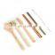 Portable Bamboo Handle Cutlery Travel Eco-Friendly Fork Spoon Set Include Reusable Bamboo Tube Cutlery Slice Fork Spoon Straw