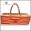 Striped Yoga Kit bag in Handloom Cotton canvas yoga kit bag