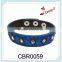 2015Fashion jewelry PU leather bangles handmade press Snapphire fashion crystal leather bracelet jewelry,leather bracelet bangle
