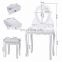 Factory direct HEART Dressing Table with Stool make up dresser table set