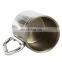 High Quality 220ML Double Walled Stainless Steel Mug With Carabiner Handle