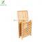 Home Folding Bamboo Hamper Basket Includes Machine Washable Cotton Canvas Liner Laundry Hamper Clothes Storage Basket