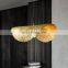 Industrial LED Pendant Lamp New Designer Stair Creativity Leaf Shape Hanging Lights Decor Restaurant Hanging Brass Lamp