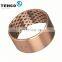 FB094 Bronze rolled bearing with oil seals. WB802-T bronze sliding bearing bushing, CuSn8P, CuSn6P plain bronze bush bearing