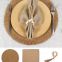 Most Popular Round Shaped Grass Rattan Table Mat Wood Napkin Ring And Gold Colored Table Napkin Cloth Collections For Wedding Table Decoration