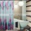2016 Hot design flower printed polyester shower curtain, waterproof mildew-resistant bathroom curtain