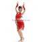 Hot Sexy Red/ Rose fashion Fringe Latin dance Dress children girl latin dance dress