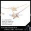 Latest models fashion silver women neckalce gold plated flashing Christmas necklace triple layer necklace