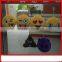 16*16cm Small Emojii Pillows with Sucker, Plush emoji pillow with sucker for free sample
