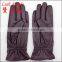 women cheap purple wholesale leather gloves with strap